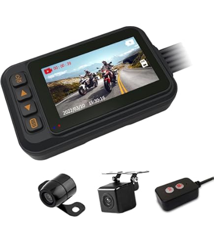 バイク用デュアルドライブレコーダー 1080P DVR IP66フルボディ防水 Amazon.co.jp: オートバイ DVR デュアル 1080P WiFi フロントとリア