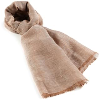 AD56 Milano Cotton Linen Chambray Scarf 3136-343-0138: Beige