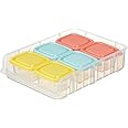 スケーター (skater) ミニ シール容器 保存容器 M 60ml 6個セット 収納ラック付き MMSTR1 3色