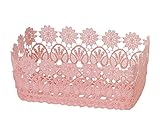 ギフトの詰め合わせに 丸和貿易 ホシュティード レクタングルバスケット ピンク (S) 400646801