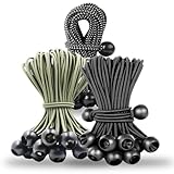 Mtrail バンジーコード ボール付き 極太高強度タイプ ゴムバンド 固定用 30個入り 6mm 全長20/30/40cm テント タープ 結束用 (ミックス, 極太高強度/20cm/30cm/40cm*30pcs)