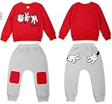 SOPO Toddler Girl Boy服装ふんわり厚み暖かい内側Suitレッド2t – 5t カラー: レッド