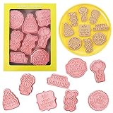 クッキー型 3D クッキング抜き型セット 8点セット クッキー型抜き 製菓 キッチン 製菓用品 プレスタイプ キッチン お弁当 手作り 誕生日プレゼント 贈り物 専用パッケージボックス付き (ハート型10個セット)