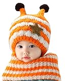 ININUK 　子供 帽子 キッズ 可愛い ニット帽 女の子 男の子 ベビー用ハット シンプル 秋冬 防寒 防寒グッズ 毛糸 キッズ帽子 柔らか かわいい 子ども ニットキャップ 通学 通園 クリスマ