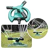キコード 自動360 芝生のスプリンクラー 調節可能な回転 庭園 水スプリンクラー 芝生灌漑 3アーム付き