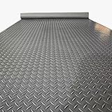 厚さ2mmフロアマット 幅1m/1.2m 長さ3m/5m ガレージ ゴムマット 耐摩耗防水滑り止めマット 倉庫キッチンバスマット (グレー, 幅1.2m/長さ3m)