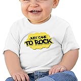 カッコいい ボーイとガール ジャスト ロック ポスター U首シャツ カジュアル White Size 18 Months