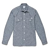 (リー) Lee レディース シャンブレー長袖シャツ LCS43003 7 ブルー XL