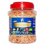 冷凍エビ 淡水魚や海水魚、エンゼルフィッシュ、ウォータータートルズ、カメ用の乾燥エビに最適な、天然の栄養豊富な乾燥食品のおやつです。