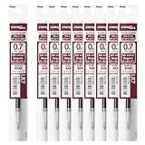 ぺんてる ボールペン替芯 エナージェル 0.7mm バーガンディ 10本 XLR7-BG(10)