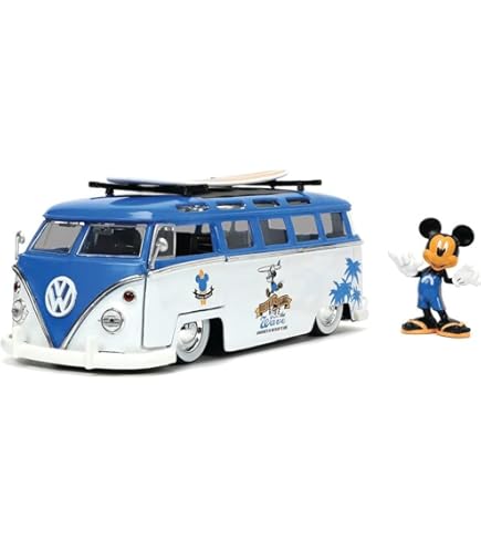 タートルズ　ワーゲンバス　フィギュア　ミニカー JadaTOYS 1/24 1962 ワーゲンバス【ミュータントタートルズ