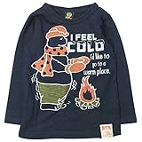 《H28年秋冬物》BOOM TOWNKIDS(ブームタウンキッズ) COLD BEARスラブ天竺長袖Tシャツ 100cm /ネイビー NO.F-961125