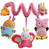 Happy Cherry　超かわいい　ベビーベッドハンギング　人形　ベビーキッズベアー装飾おもちゃ　甲虫　カラフル　出産　誕生日　プレゼント　音楽　ピンク