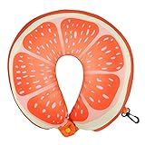Nice Days（ナイス　ディズ） 　ベビー用ピロー　クッション　まくら　ベビーカー　シートヘッド＆ボディサポート U型　可愛い果物柄 (オレンジ)