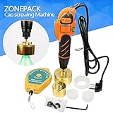ZONEPACK 10-50mm口径 強い ロックボトルマシン 電気 ハンドヘルド 錠剤 スキンケア ボトルキャッピングマシン 64kg/fcm