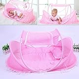 KidsTime Baby Travel Bed,Baby Bed Portable Folding Baby Crib Mosquito Net Portable Baby Cots Newborn