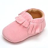 （イスタミコ) Estamico 幼児ユニセックススエードモカシンは、まず靴をウォーキング 12センチメートル ブルー ピンク