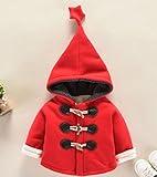 (プチプライム) Petit Prime ダッフルコート 男女兼用 秋冬 長袖 アウター ジャケット レッド 90