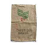 コーヒーの麻袋：ブラジル[装飾に！コーヒー生豆が入っていた本物の麻袋 70×90cm] ノーブランド品