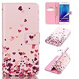 OMATENTI Galaxy Note 5 ケース Samsung Galaxy Note5 PUレザーケース 手帳型 スマートフォンケース スマホケース スタンド機能付き 耐衝撃 保護カバー [無