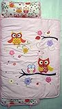 SoHo Nap Mat , Pink Dancing Owls (All Hand Embroidery) by SoHo Designs [並行輸入品]