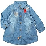 《秋冬春対応》 CHILD CHAMP(チャイルド チャンプ) リメイク風デニムシャツワンピース 130cm/BL NO.C-271031
