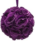 ベン・コレクション7 " Pomander Flower Kissingボールマルチカラーホームウェディング装飾 7" パープル