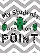 My Students Are on Point: Funny Notebook with Black Font and Cute Green Cacti Cover Design - 100 Page Journal Fun for Awesome Teachers Who Love Cactus & Their Smart Students - Great Classroom Notebook, Planner or Use for Journal Writing at Home 7.44 X 9.6