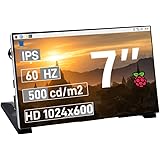 GeeekPi 7 インチ LCD スクリーン Raspberry Pi 用 1024x600 IPS LCD ディスプレイ スタンド付き HDMI ポータブルモニター Raspberry Pi 5/Pi 4B/3B+/3B/B+/Zero/400、