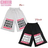 CHEER EXTREME(チアーエクストリーム) 裏毛「MUSIC DANCE」ハーフパンツ【1603】【C】 L(160～Lady's) グレー(GREY)