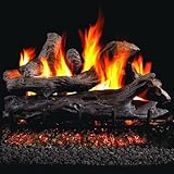 ピーターソンリアルファイアー30-inch Coastal Driftwoodアウトドアログセットwith Ventedステンレスg45 Burner
