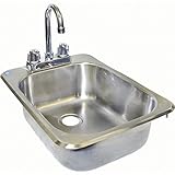 ACE Stainless Steel Drop in Hand Sink with No Lead Faucet and Strainer 13 by 17-1/2-Inch [並行輸入品]