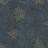 16092rc Roberto Cavalli 5 Leaves Floral Greens Wallpaper