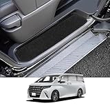 LUCKEASY トヨタ 新型 アルファード ヴェルファイア 40系 専用 サイドステップマット (AGH40W AGH45W AAHH40W AAHH45W 2023年～現行) 汚れ防止 キズ防止 擦れ防止 サイドステップ フロアマット 内装パーツ カー用品 ブラック 4枚セット
