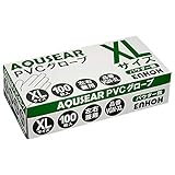 AQUSEAR PVC プラスチックグローブ XLサイズ パウダー無 VGN-XL 100枚×20箱
