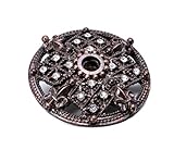 Carpe Diem Hardware 7628-22C Versailles Large Round Escutcheon with Swarovski Crystals, Oil Rub Bron