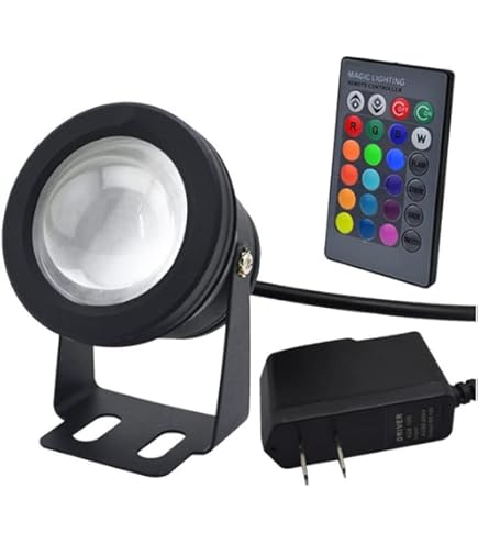 ウォールランプ 防水 防塵 リモコン付き RGB投光器 LED ライト 屋外 Amazon | スポットライト 屋外防水 LED RGB 10W ガーデンライト DC/AC