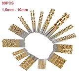 99本 精密ドリルビット 穴あけ先端工具　ツイストドリル 鉄工用ドリル 耐久性　HSS製 簡易包装