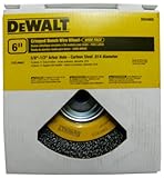 DEWALT DW4905 6-Inch Crimped Bench Wire Wheel, 5/8-Inch-1/2-Inch Arbor, Wide Face .014-Inch [並行輸入品]