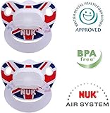 NUK Classic Limited Edition Union Jack Silicone Soothers (Size 1) by NUK [並行輸入品]
