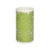 モザイクFlameless LED Candle withタイマー、電池式、ライトグリーン 3 x 6" グリーン JA13093