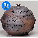 5個セット 照明具 灯り花入丸の竹節笹(中) [24 x 20cm] 土物 手造り インテリア 和風 プレゼント 飲食店