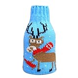 Doitsa 編み物 可愛い クリスマス ギフト ボトルセット クリスマス用品 雪だるま ワインシャンパンボトル 贈り物 ビールボトルセットクリスマスの装飾 エルク​