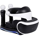 ism 4in1 PSVR スタンド PS Moveコントローラ 2台同時充電 PSVRヘッドセット 収納 省スペース CUH-ZVR2対応 ゲーム アクセサリー 【並行輸入品】 ◇KJHPSVR2-01