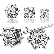 050Pk【ネジ式】ダイヤピアス　CZ　一粒石　5mm　S925　プラチナコート 050Pk【ネジ式】ダイヤピアス CZ 一粒石 5mm S925 プラチナ