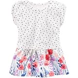 オシュコシュ OSHKOSH/ TLCフローラルボーダープリントチュニック プリント トップス半袖Tシャツ 4歳【並行輸入】