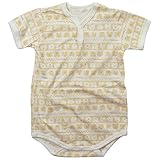 《年間定番》Babbun(バブーン)【日本製】天竺JQクマ顔ボーダーボディーロンパス 70cm /クリーム NO.KK-31-5440F