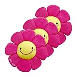 犬 おもちゃ カラフルフラワー 3個セット ピンク 音が鳴るおもちゃ ぬいぐるみ 花 知育玩具 犬のおもちゃ プレゼント