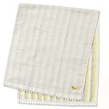 今治タオル ベビー フェイスタオル IORI BABYストライプ 七福 (イエロー)