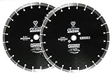 2枚セット 外径350mm 14インチ アスファルト・コンクリート兼用 ダイヤモンドブレード カッター 低馬力 プロ仕様　実績豊富！ (2)